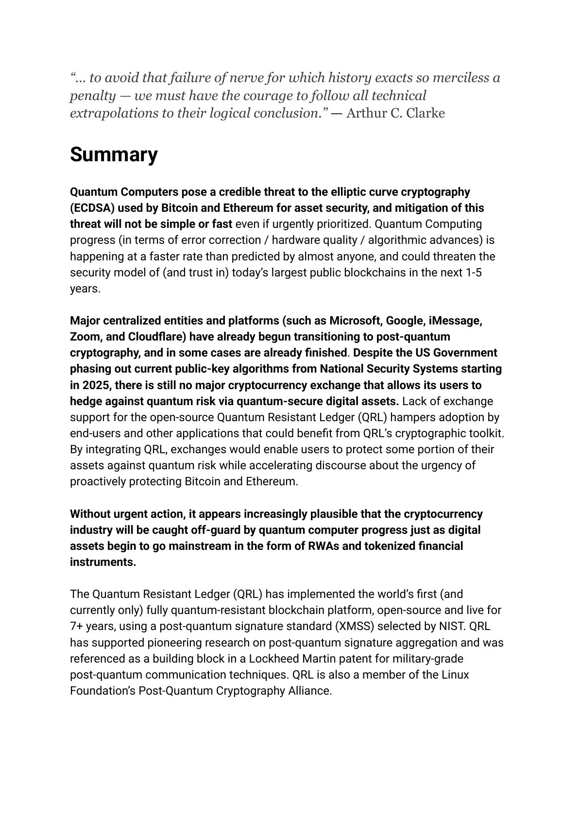 Quantum Computing and Bitcoin report, page 2 of 13