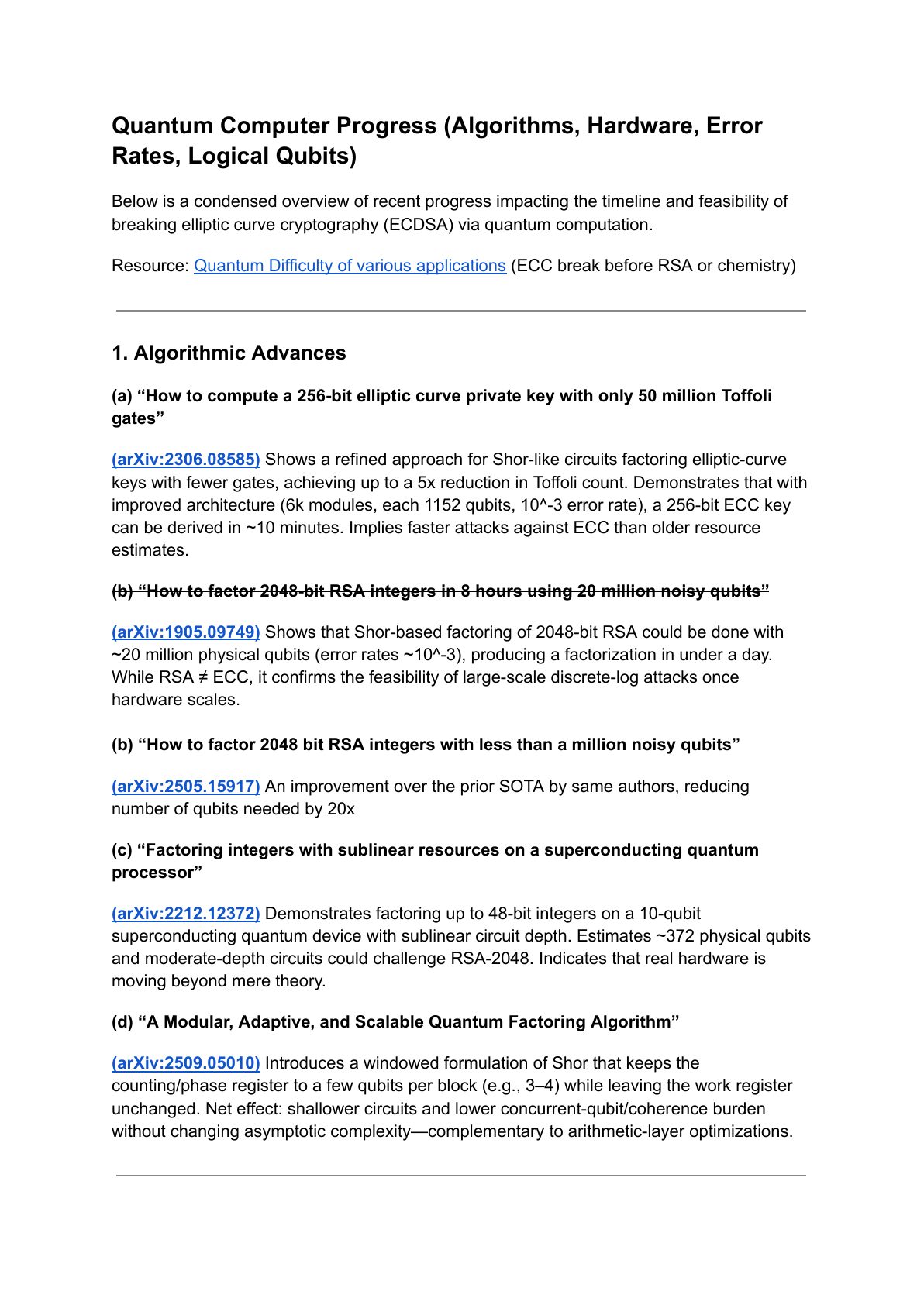 Quantum Computing and Bitcoin report, page 6 of 13